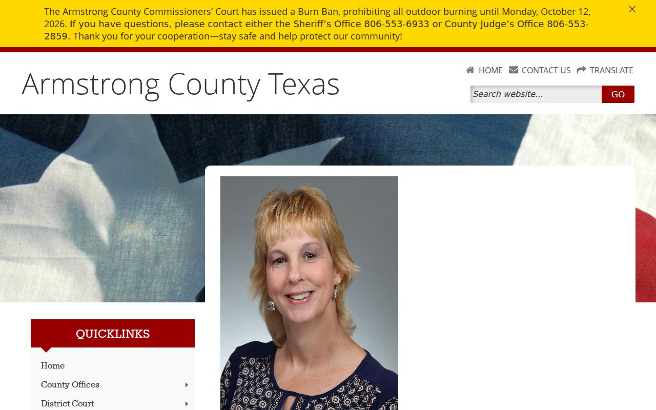 Armstrong County and District Clerk court records page