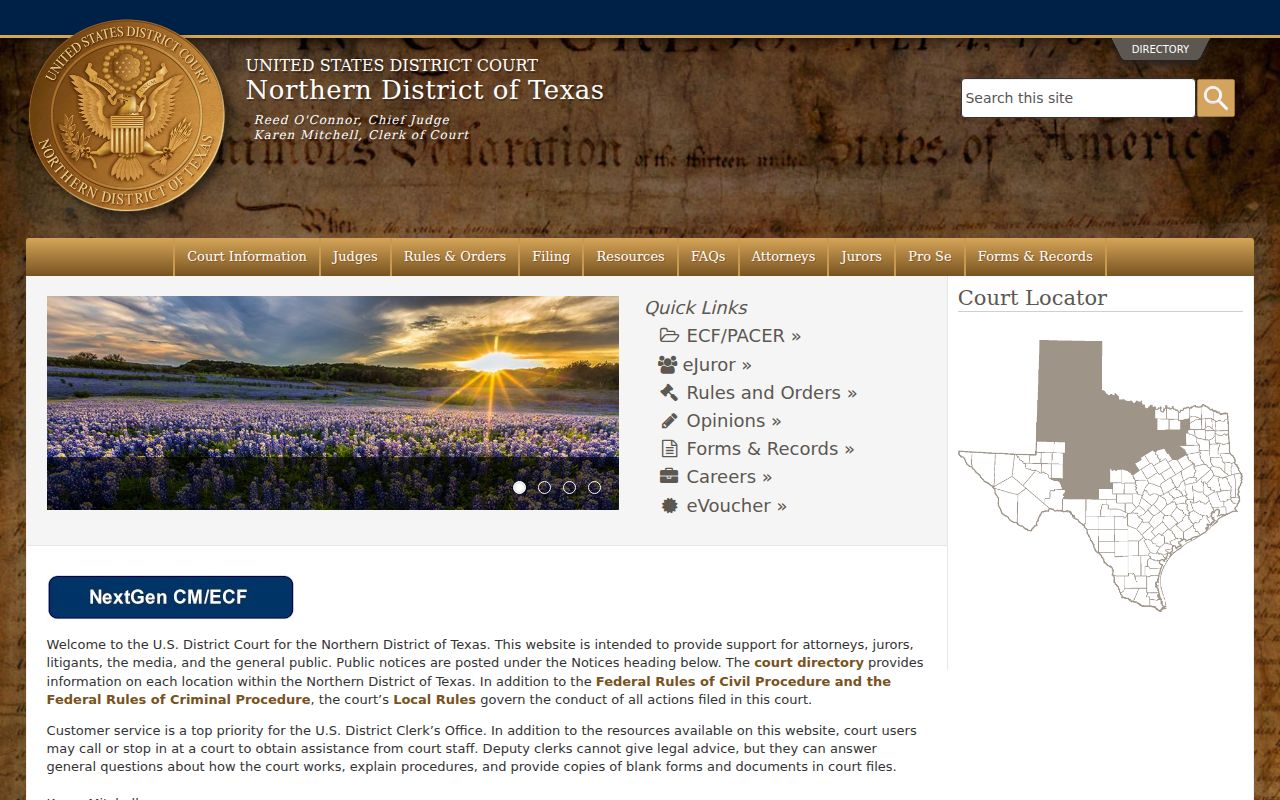 Northern District of Texas federal court information