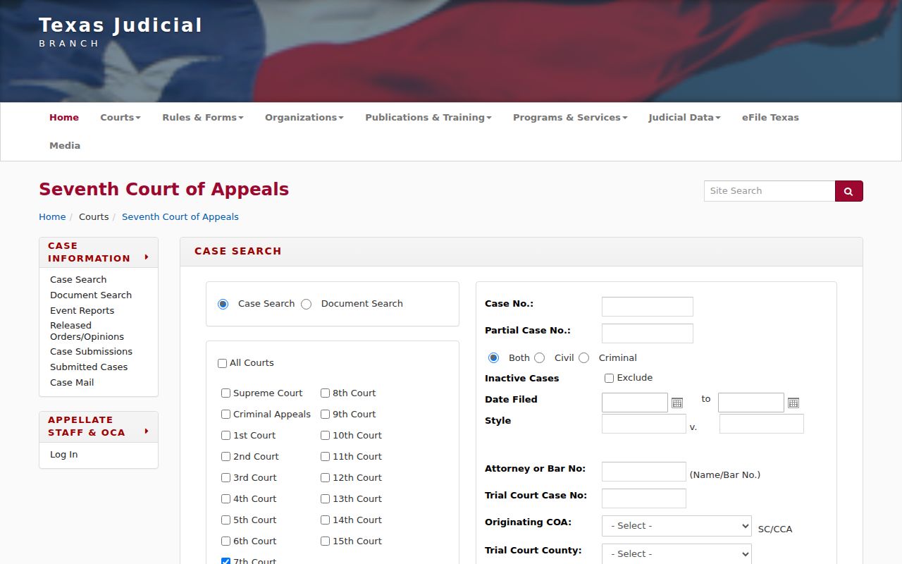 Seventh Court of Appeals case search for Armstrong County appeals
