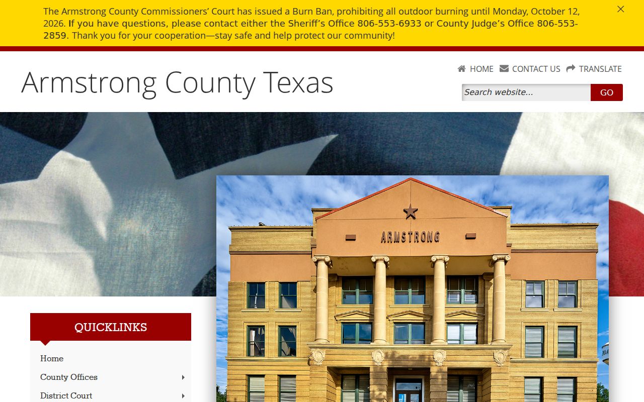 Armstrong County criminal history courthouse and county offices