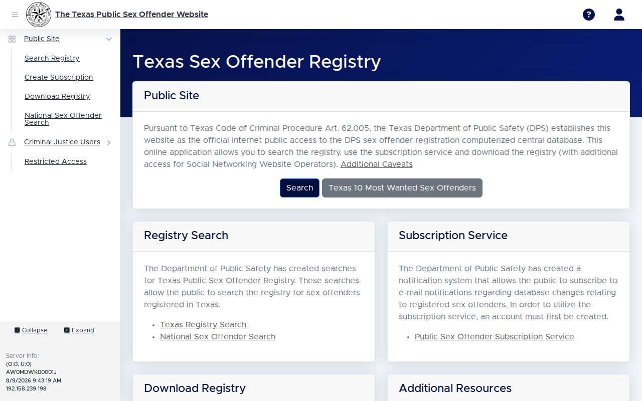 Armstrong County sex offender registry lawful-use warnings and alerts
