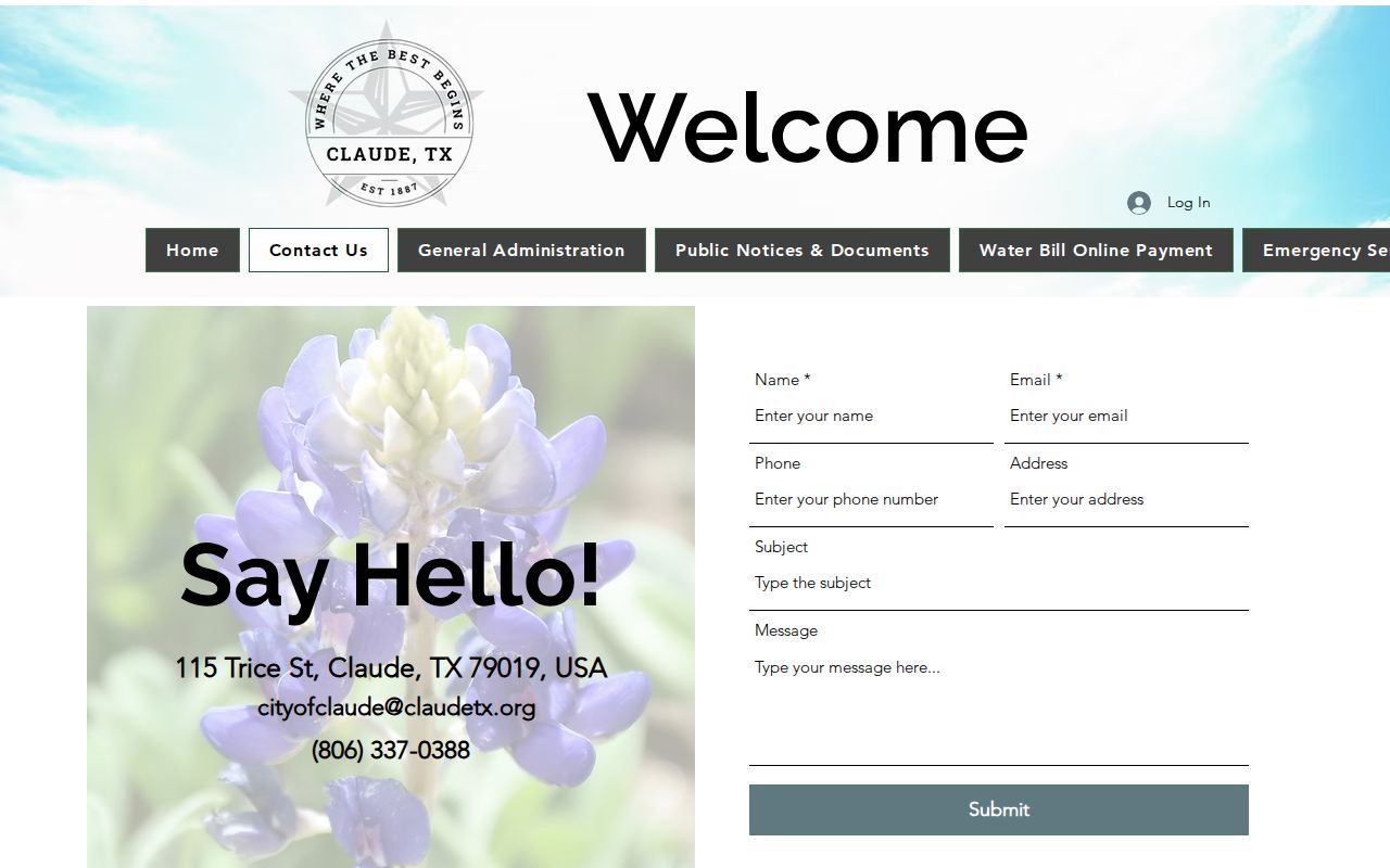 Claude criminal history City Hall public contact form